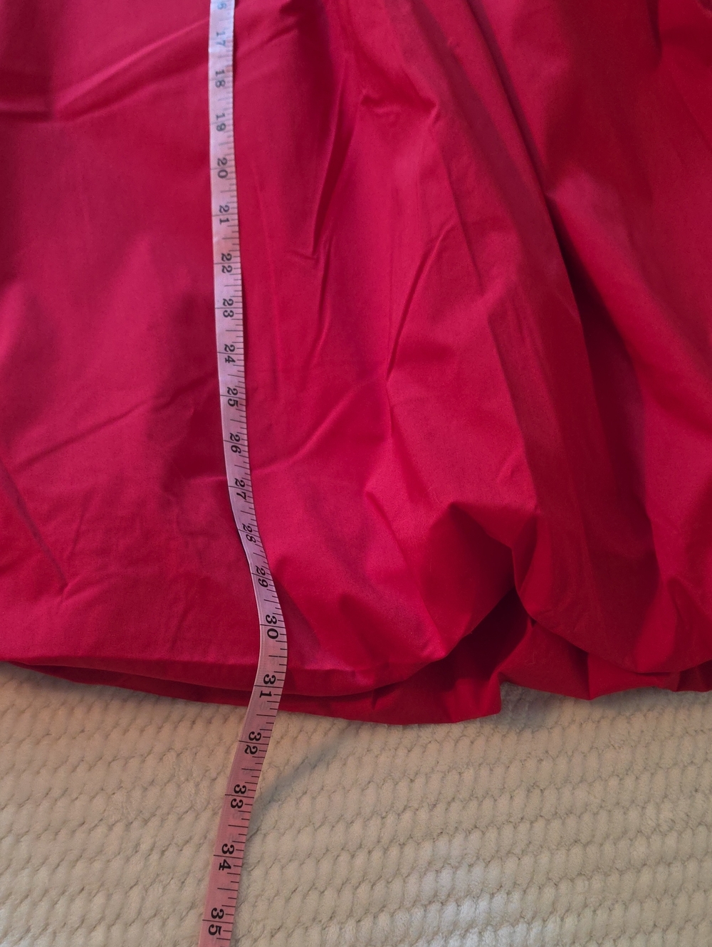 Palm Rio Bright Red Gathered Midi Skirt Brand New - Picture 5 of 9